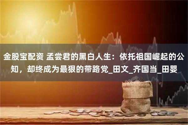 金股宝配资 孟尝君的黑白人生：依托祖国崛起的公知，却终成为最狠的带路党_田文_齐国当_田婴
